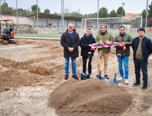 Tret de sortida a les obres dels nous vestidors del Camp d’Esports La Ventonella